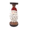 Table Centerpiece Resin Christmas Candle Holders for Tables - Santa Claus and Snowman Candle Stick Holder Centerpiece New House Gift view 1