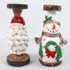 Table Centerpiece Resin Christmas Candle Holders for Tables - Santa Claus and Snowman Candle Stick Holder Centerpiece New House Gift view 4