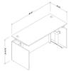 ALFA BUSINESS 67Electric Height Adjustable Executive Desk, Standing Desk with Dual Motor, Sit-Stand Workstation with Memory Presets and Cable Management view 3