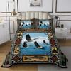 Feelyou Mallard Duck Bedspread Twin Size Lake Lodge Cabin Rustic Coverlet Set for Kids Boys Girls Wildlife Quilted Coverlet Microfiber view 2