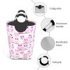 Cute owl Square dirty clothes storage bag, lightweight and large capacity, suitable for home and travel use. view 3