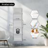 AskTag 5 Tier Wall Shelf Unit, RGB Lack Shelf, Vanity Shelves with Light,White Shelves for Room,Office,Bathroom,Remote Control view 2