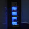 AskTag 5 Tier Wall Shelf Unit, RGB Lack Shelf, Vanity Shelves with Light,White Shelves for Room,Office,Bathroom,Remote Control view 4