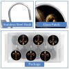 Fleur de Lis (11) Round Crystal Glass Decorative Shower Curtain Hooks with 3D Pattern Visual, Rust Proof Shower Curtain Rings-12 Pack view 4