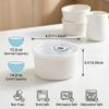 14 oz Ceramic Ramekins with Lids, Set of 4 Oven Safe Porcelain Creme Brulee Ramekins for Baking, Souffle, Pudding, Dessert, Dip, Leftovers & Food Storage, (White) view 3