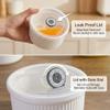14 oz Ceramic Ramekins with Lids, Set of 4 Oven Safe Porcelain Creme Brulee Ramekins for Baking, Souffle, Pudding, Dessert, Dip, Leftovers & Food Storage, (White) view 4