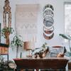 Akozon 5 Pcs Decor Acrylic Moonphase Mirrors - Bohemian Wall Decoration for Home Interior Design (Black) view 2