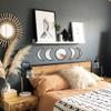 Akozon 5 Pcs Decor Acrylic Moonphase Mirrors - Bohemian Wall Decoration for Home Interior Design (Black) view 3
