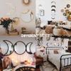 Akozon 5 Pcs Decor Acrylic Moonphase Mirrors - Bohemian Wall Decoration for Home Interior Design (Black) view 4