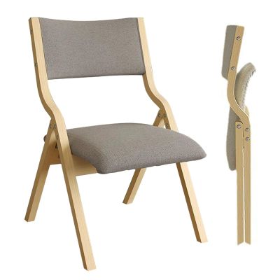 AIBEINUO 2 Pcs Folding Chair with Padded Seats, No Assembly Folding Dining Chairs, Foldable Chairs for Outside for Wedding and Party, Reception(Gray)