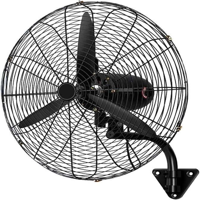GAZOGJ Industrial Wall-Mounted Fan, Adjustable Tilt, Large Air Volume Horns Commercial Metal Fan For Workshop Warehouse Factory