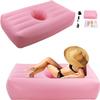 DouSeiAi Inflatable Bed with Hole 72x40x17 Inch, PVC Air Mattress for BBL Surgery Recovery, Camping, Traveling, Hiking, Guest Bed, Home Use, with Electric Pump, Pink view 1