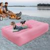 DouSeiAi Inflatable Bed with Hole 72x40x17 Inch, PVC Air Mattress for BBL Surgery Recovery, Camping, Traveling, Hiking, Guest Bed, Home Use, with Electric Pump, Pink view 4