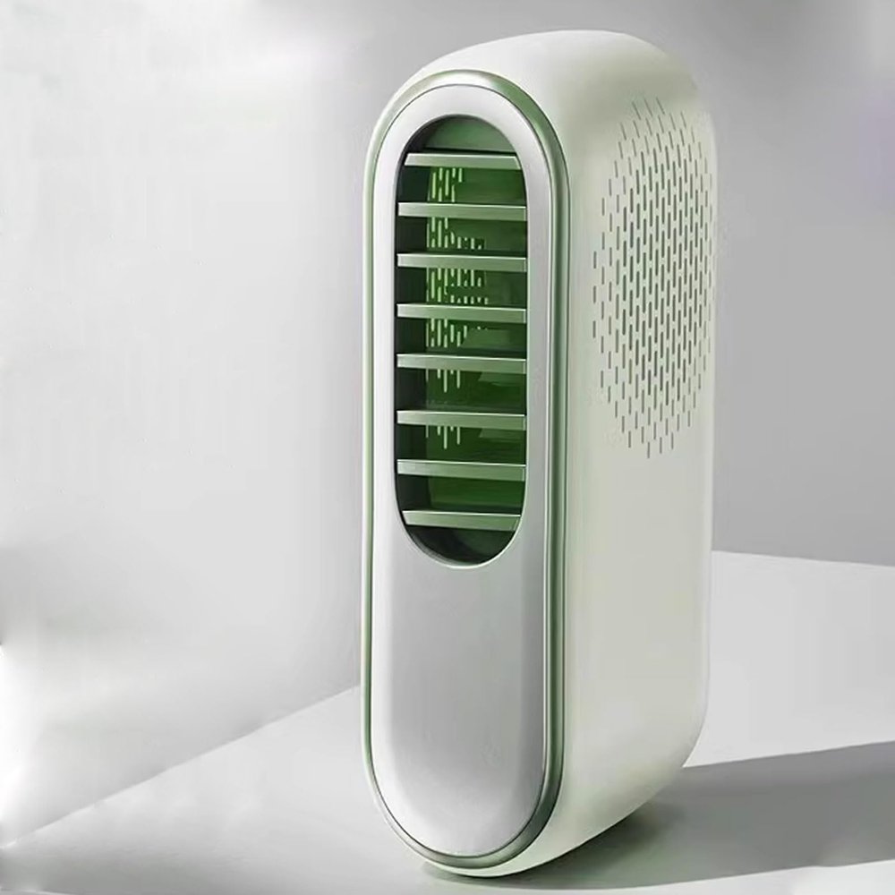 AoForce Fans That Blow Cold Air 3 Wind Speeds Desk Air Conditioner Small Quiet Bladeless Design Handheld Small Fan Rechargeable No Assembly Required(Green)