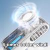 AoForce Fans That Blow Cold Air 3 Wind Speeds Desk Air Conditioner Small Quiet Bladeless Design Handheld Small Fan Rechargeable No Assembly Required(Green) view 4