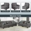Legend Vansen Modular Sectional Sofa L Shaped Couch with Ottoman Modern Reversible Corner Sectional Couch for Living Room view 3