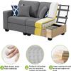 Legend Vansen Modular Sectional Sofa L Shaped Couch with Ottoman Modern Reversible Corner Sectional Couch for Living Room view 4