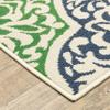 Oriental Weavers Meridian 4266L - Machine Woven Area Rug - 1'10" x 2'10" - in Blue/Green - Morrocan Style Patio, Deck, Porch, Mud Room Rug view 3