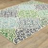 Oriental Weavers Meridian 4266L - Machine Woven Area Rug - 1'10" x 2'10" - in Blue/Green - Morrocan Style Patio, Deck, Porch, Mud Room Rug view 4
