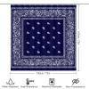Bandana True Blue Bathroom Four Piece Set, Including Floor Mat and Shower Curtain view 2
