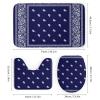 Bandana True Blue Bathroom Four Piece Set, Including Floor Mat and Shower Curtain view 3
