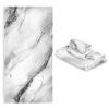 ALAZA White Marble with A Hint of Black Pattern Bath Towels Set 3 Piece 1 Bathroom Towels 1 Hand Towel 1 Washcloth Soft Luxury Face Towel for Beach Bathroom Decor view 1