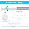 2PCS Small Tension Curtain Rod 16 to 28 Inch,White Short Curtain Rods No Drilling,Loaded Expandable Spring Curtain Rods for Kitchen,Closet,Cupboard,Door,Bookshelf view 2