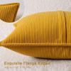 Ailuteie Corduroy Throw Pillow Covers 20x20 Set of 2  Boho Decorative Pillow Covers for Couch, Sofa, Bed  Soft Square Cushion Covers for Living Room Decor (No Insert) Mustard view 3
