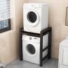 Adjustable Laundry Room Storage Rack for Washing Machine - Space-Saving Over Washer Shelf Unit, 3 Heights (90/95/100cm), Perfect for Kitchen, Balcony, Living Room - Black view 1