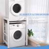 Adjustable Laundry Room Storage Rack for Washing Machine - Space-Saving Over Washer Shelf Unit, 3 Heights (90/95/100cm), Perfect for Kitchen, Balcony, Living Room - Black view 3