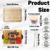 1511" Charcuterie Boards with Lid, Bamboo Cheese Board Cutting Boards with Locking Clear Cover, Portable Serving Tray - 5 Compartments for Kitchen, Picnic, Party, Housewarming, Wedding Gift view 2