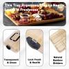 1511" Charcuterie Boards with Lid, Bamboo Cheese Board Cutting Boards with Locking Clear Cover, Portable Serving Tray - 5 Compartments for Kitchen, Picnic, Party, Housewarming, Wedding Gift view 4