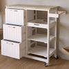 LIBANGRONG-888 Shelf Kitchen Island Style Carts, Industrial Kitchen Bars and Service Carts, Rolling Wheels for Practical Storage Carts in White Organizer Rack view 3