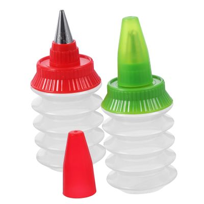 2pcs PP Cake Piping Bottles Xmas for Cookie Decorating