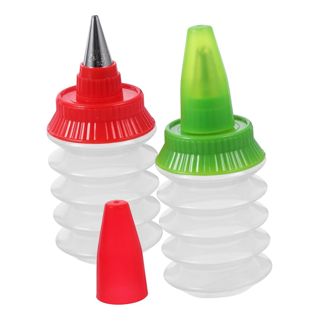 2pcs PP Cake Piping Bottles Xmas for Cookie Decorating