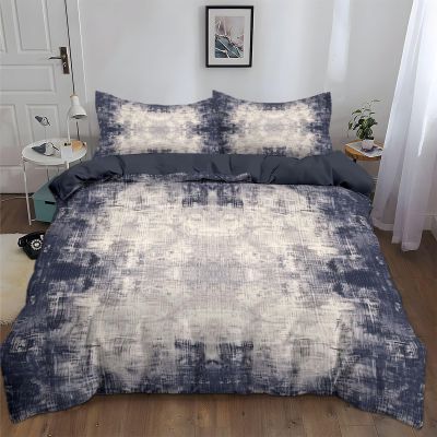Duvet Cover Toddler Size, Reversible 2 Pieces Shabby Texture Retro Style Duvet Cover Set, Lead Blue Bedding Set for All Season, Breathable Bedding Set with Zipper Closure & Corner Ties - 42" x 58"