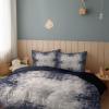 Duvet Cover Toddler Size, Reversible 2 Pieces Shabby Texture Retro Style Duvet Cover Set, Lead Blue Bedding Set for All Season, Breathable Bedding Set with Zipper Closure & Corner Ties - 42" x 58" view 3
