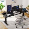 HUANUO 70x 30 Inch 3-Stage Electric Standing Desk, Brushless Motor, Black view 2