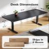 HUANUO 70x 30 Inch 3-Stage Electric Standing Desk, Brushless Motor, Black view 3