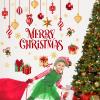 Mfault Merry Christmas Balls Wall Decals Stickers, Xmas Gifts Gold view 3