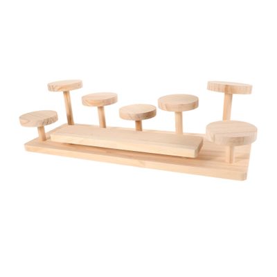 Beaupretty Small Wooden Display Stand, Multi Tier Perfume Organizer Rack