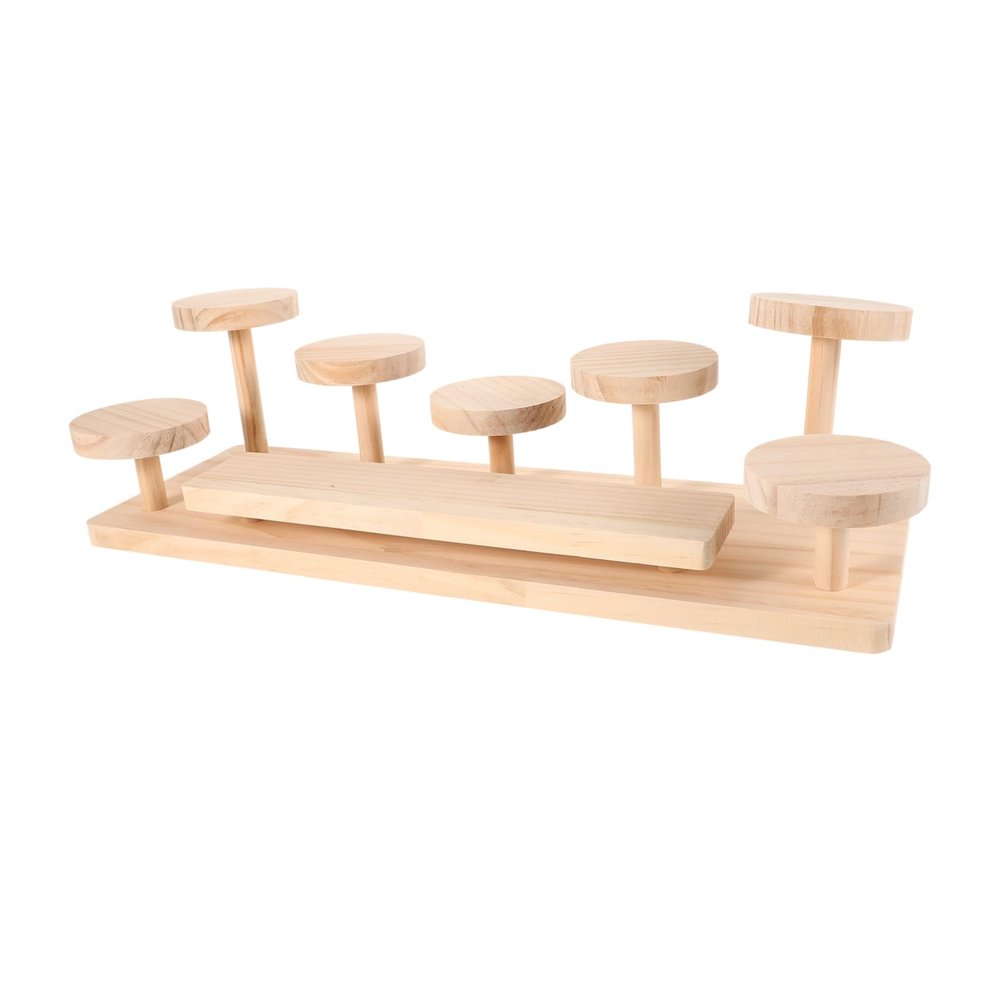 Beaupretty Small Wooden Display Stand, Multi Tier Perfume Organizer Rack