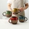 20oz Large Coffee Mug - Unique Handcrafted Look Ceramic Cup, Large Tea Mug, Microwave & Dishwasher Safe (green) view 3