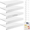 5 Pcs Wire Shelf Cover, 33X16X3 Inch Carbon Fiber Material Shelf Covers for Pantry Shelves(Not Wood), Waterproof Removable Closet Shelving Liner for Home Kitchen,Office Organization - White view 1