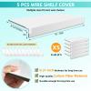 5 Pcs Wire Shelf Cover, 33X16X3 Inch Carbon Fiber Material Shelf Covers for Pantry Shelves(Not Wood), Waterproof Removable Closet Shelving Liner for Home Kitchen,Office Organization - White view 2