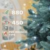 DWVO Prelit Christmas Tree 6ft, Colorado Blue Spruce Atificial Christmas Tree with 450 Cold LED Lights Includes Metal Stand, Green Full Xmas Trees with 880 Metal Hinged Branch Tips, for Home Party view 2