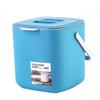 BATHVEVE Portable Covered Trash Bin Plastic Kitchen Waste Storage Container Waterproof Garbage Can for Wet Dry Separation for Home and Office Use view 1