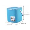BATHVEVE Portable Covered Trash Bin Plastic Kitchen Waste Storage Container Waterproof Garbage Can for Wet Dry Separation for Home and Office Use view 2