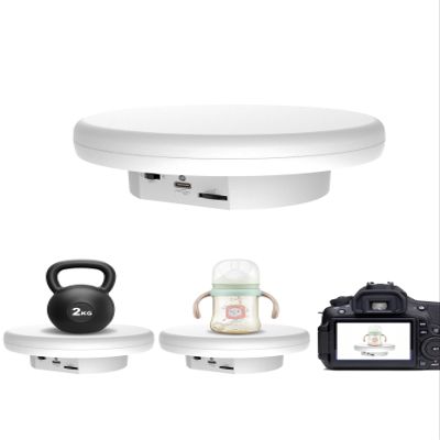 6.3 inch / 4.4LBS Load, 360 Degree Electronic Turntable Display Stand for Photography Products (16CM White)