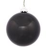 Black Shiny UV Drilled Cap Ball Ornament, 12 in. view 1